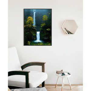 Multnomah Falls, Oregon In The Autumn Waterfall Wall Art Design Poster Print Dec